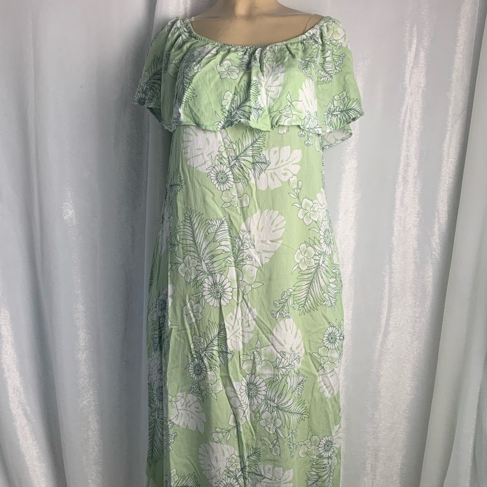 White floral long dress